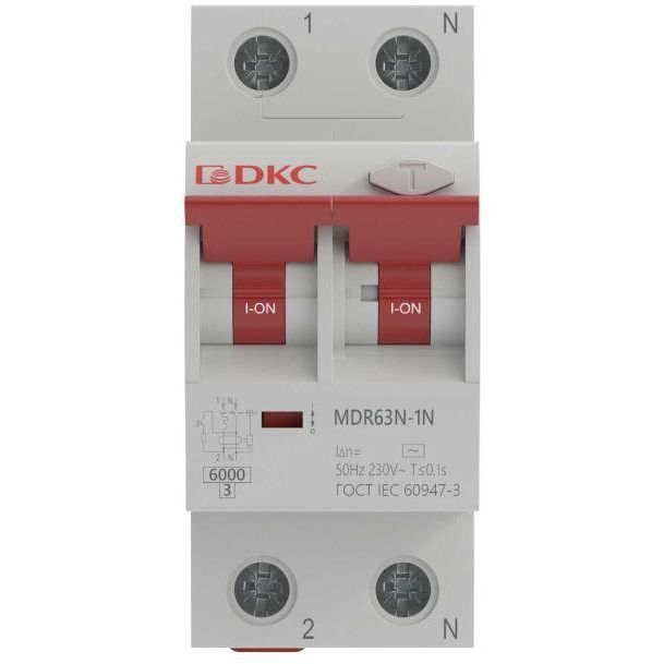 Выключатель автоматический дифференциального тока 2п (1P+N) C 25А 30мА тип A 6кА MDR63N YON MDR63N-1N2C25-A