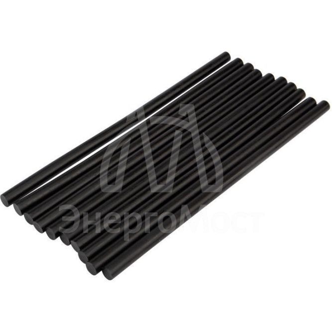 Стержень клеевой d11.3мм L270мм черн. (уп.10 шт) Rexant 09-1271