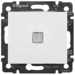 Механизм выключателя 1-кл. СП Valena 10А IP31 250В с зел. индикацией бел. Leg 774410