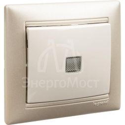 Механизм выключателя 1-кл. СП Valena 10А IP31 250В с зел. индикацией бел. Leg 774410