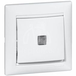 Механизм выключателя 1-кл. СП Valena 10А IP31 250В с зел. индикацией бел. Leg 774410