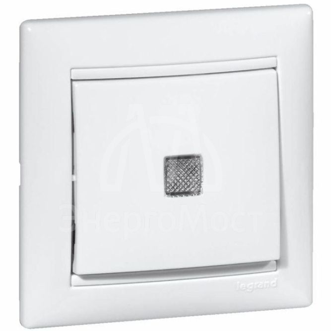 Механизм выключателя 1-кл. СП Valena 10А IP31 250В с зел. индикацией бел. Leg 774410