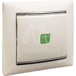 Механизм выключателя 1-кл. СП Valena 10А IP31 250В с зел. индикацией бел. Leg 774410