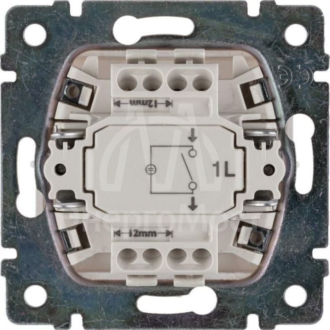 Механизм выключателя 1-кл. СП Valena 10А IP31 250В с зел. индикацией бел. Leg 774410