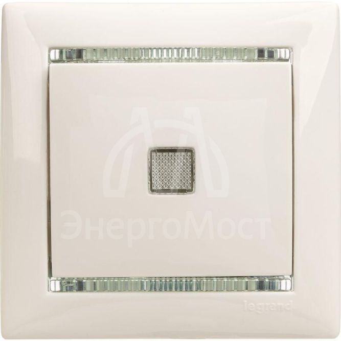 Механизм выключателя 1-кл. СП Valena 10А IP31 250В с зел. индикацией бел. Leg 774410