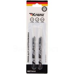 Пилка для электролобзика по металлу T118B 76мм 12 зубьев на дюйм 3-6мм (уп.2шт) Kranz KR-92-0313