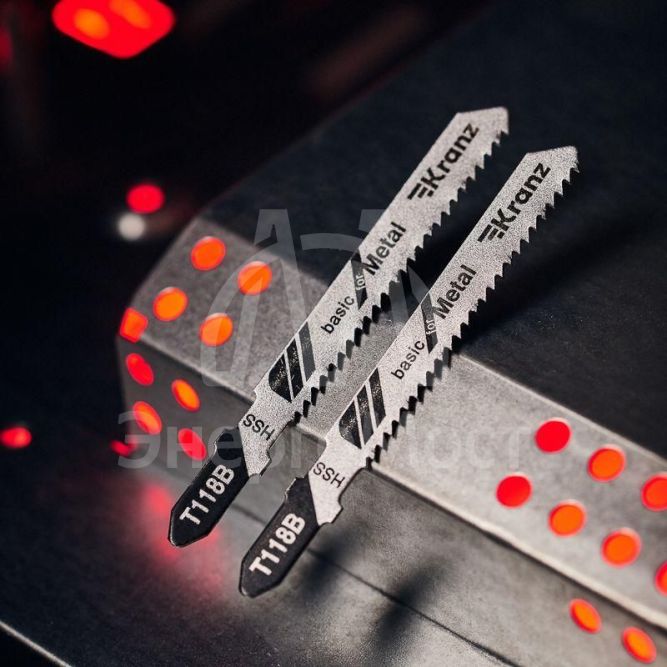 Пилка для электролобзика по металлу T118B 76мм 12 зубьев на дюйм 3-6мм (уп.2шт) Kranz KR-92-0313