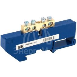 Шина нулевая на DIN-изол. ШНИ 6х9-4-Д-С IEK YNN10-69-4D-K07
