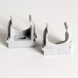 Держатель для труб (клипса) d20мм сер. (уп.100шт) TOKOV ELECTRIC TKE-LC-20-C06/100