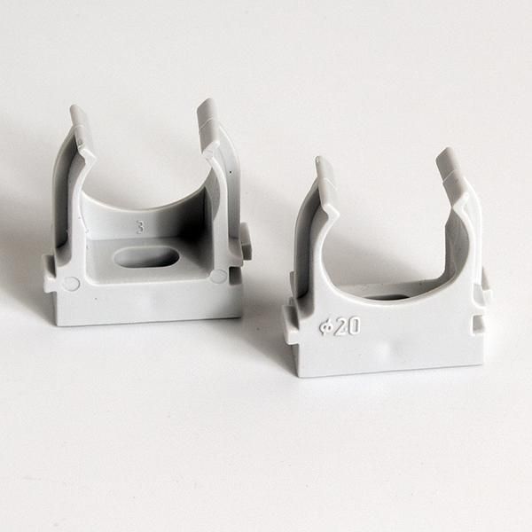 Держатель для труб (клипса) d20мм сер. (уп.100шт) TOKOV ELECTRIC TKE-LC-20-C06/100