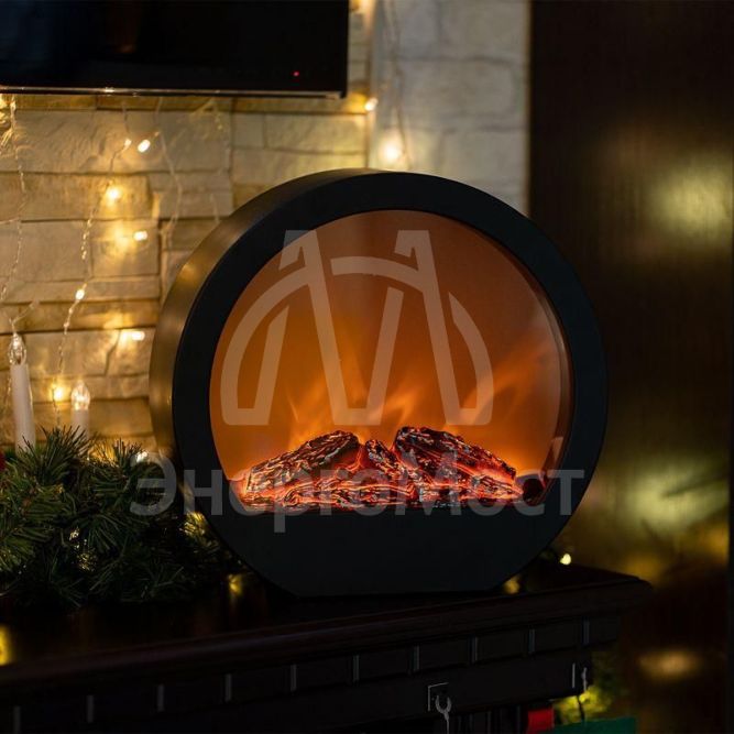 Камин светодиодный &amp;quot;Лаунж&amp;quot; 35.3х12.4х33.7см с эффектом живого огня с адаптером питания и батарейками 4хAA (не в комплекте) Neon-Night 513-038