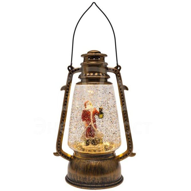 Фонарь декоративный с эффектом снегопада и подсветкой &amp;quot;Санта Клаус&amp;quot; тепл. бел. NEON-NIGHT 501-066