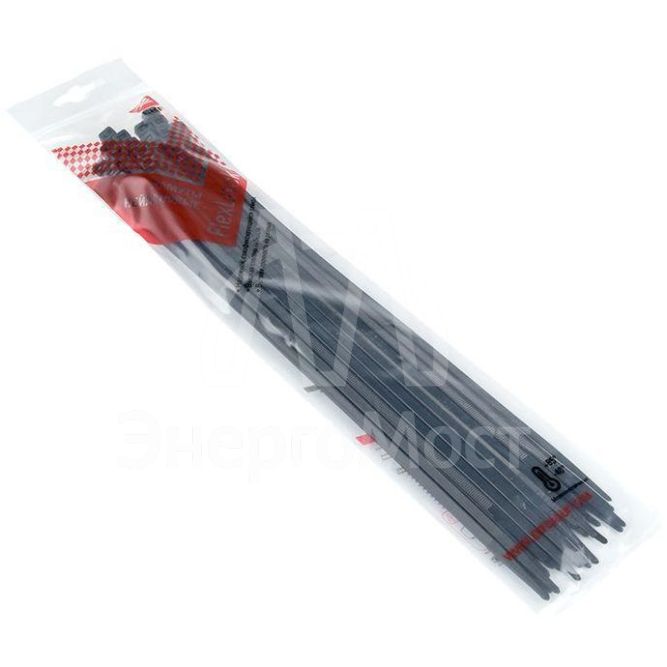 Хомут P6.6 4.8x300 FlexLock стандартный черн. (уп.50шт) PROxima EKF plc-fl-ctsb-4.8x300-r