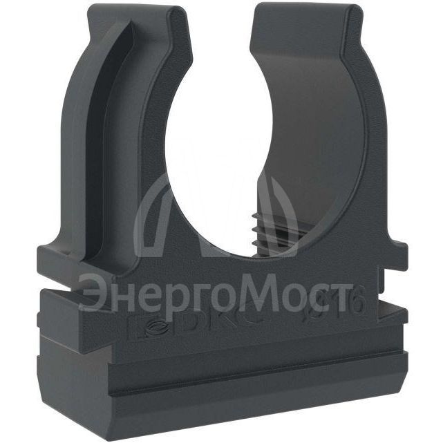 Держатель для труб (клипса) d16мм с защелкой черн. DKC 51016N