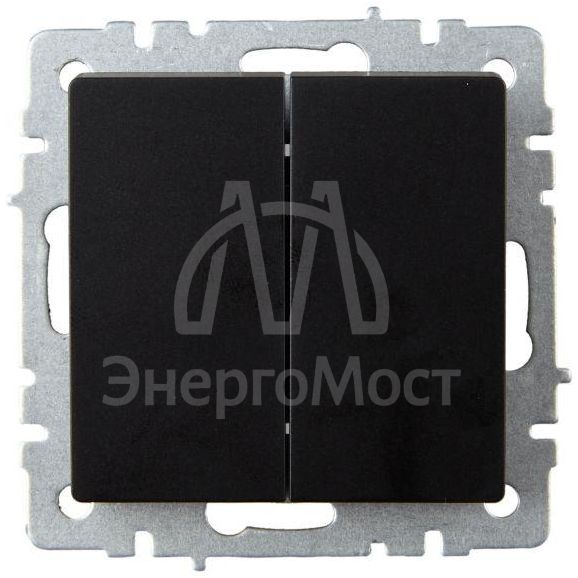 Выключатель проходной 2-кл. СП BRITE ВС10-2-6-БрЧ 10А черн. IEK BR-V22-0-10-K02