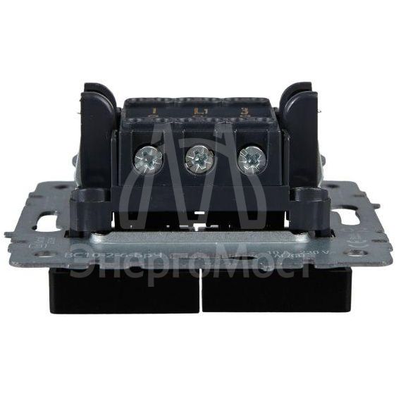 Выключатель проходной 2-кл. СП BRITE ВС10-2-6-БрЧ 10А черн. IEK BR-V22-0-10-K02