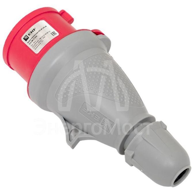 Вилка переносная 015 3Р+РЕ+N 16А 380В IP44 PROxima EKF ps-015-16-380-PRO