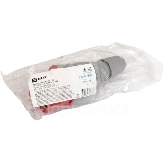 Вилка переносная 015 3Р+РЕ+N 16А 380В IP44 PROxima EKF ps-015-16-380-PRO