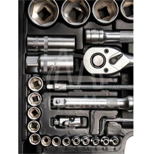 Набор инструментов 1/2дюйм; 1/4дюйм CrV пластик. кейс (94 предм.) Вихрь 73/6/7/5