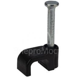 Крепеж кабеля плоский 6х4мм черн. (уп.50шт) Rexant 07-4206-1