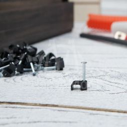 Крепеж кабеля плоский 6х4мм черн. (уп.50шт) Rexant 07-4206-1