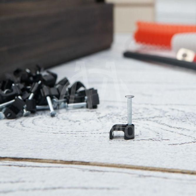 Крепеж кабеля плоский 6х4мм черн. (уп.50шт) Rexant 07-4206-1