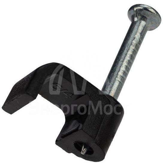 Крепеж кабеля плоский 6х4мм черн. (уп.50шт) Rexant 07-4206-1