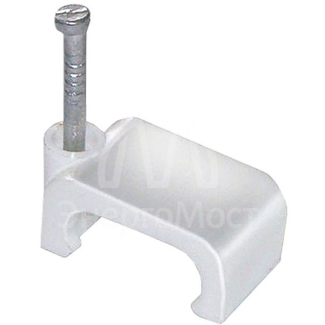 Скоба крепежная плоская 9мм пластик. (уп.100шт) IEK USK21-09-100