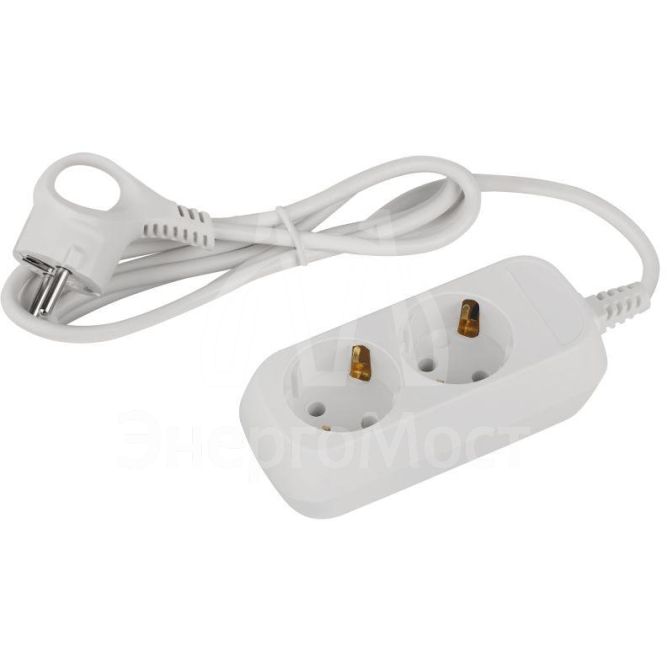 Удлинитель электрический UDL-10-215-E Greenline 2 розетки с заземлением 1.5м ПВС 3х0.75кв.мм Эра Б0064978