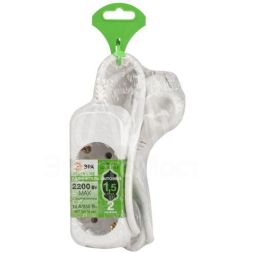 Удлинитель электрический UDL-10-215-E Greenline 2 розетки с заземлением 1.5м ПВС 3х0.75кв.мм Эра Б0064978