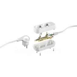 Удлинитель электрический UDL-10-215-E Greenline 2 розетки с заземлением 1.5м ПВС 3х0.75кв.мм Эра Б0064978