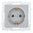 Розетка 1-м СП Vesna с заземл. ПБТ механизм платина LEZARD 742-3588-122B
