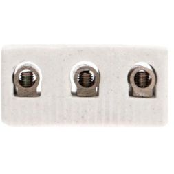 Клемма керамическая винтовая 10кв.мм 3 пары контактов с крепежным отверстием (уп.84шт) Rexant 07-6226