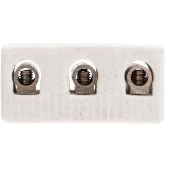 Клемма керамическая винтовая 10кв.мм 3 пары контактов с крепежным отверстием (уп.84шт) Rexant 07-6226