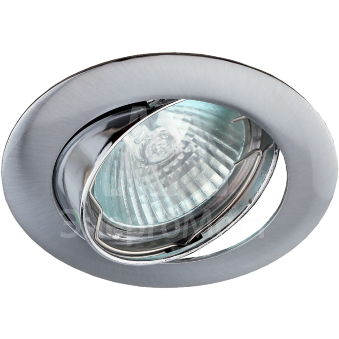 Светильник встраиваемый литой KL1A SN/1 поворотный MR16 12В 50Вт сатин никель ЭРА Б0049566