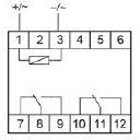 Реле промежуточное PK-2P (монтаж на DIN-рейке 35мм 220В 50Гц 2х8А 2 перекл.) F&amp;amp;F EA06.001.009
