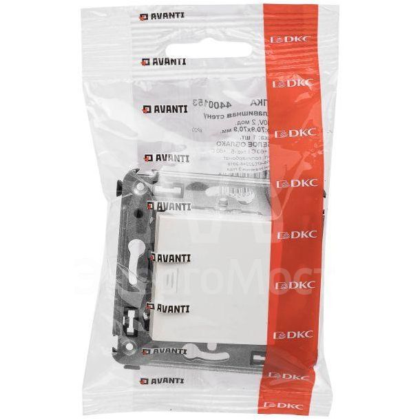 Кнопка 1-кл. СП &amp;quot;Avanti&amp;quot; &amp;quot;Белое облако&amp;quot; DKC 4400153