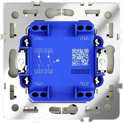 Выключатель 2-кл. СП S70 10А с подсветкой механизм сталь Voltum VLS020205