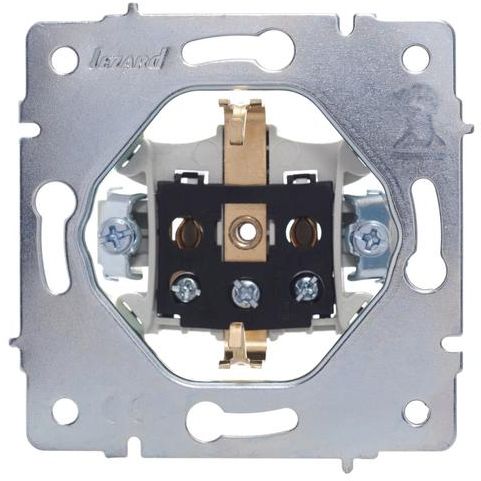 Розетка 1-м СП Vesna с заземл. ПБТ механизм жемчуж./бел. перламутр LEZARD 742-3088-122B