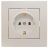 Розетка 1-м СП Vesna с заземл. ПБТ механизм жемчуж./бел. перламутр LEZARD 742-3088-122B