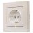 Розетка 1-м СП Vesna с заземл. ПБТ механизм жемчуж./бел. перламутр LEZARD 742-3088-122B