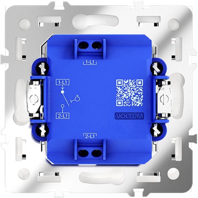 Выключатель 1-кл. СП S70 10А с самовозвратом механизм бел. матов. Voltum VLS010602