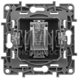 Розетка телевизионная TV СП Etika 2дБ 0-2400МГц с топологией &amp;quot;звезда&amp;quot; механизм алюм. Leg 672451