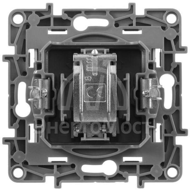 Розетка телевизионная TV СП Etika 2дБ 0-2400МГц с топологией &amp;quot;звезда&amp;quot; механизм алюм. Leg 672451