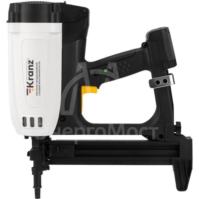 Пистолет гвоздезабивной газовый монтажный GN100 100Дж длина гвоздей 15-40мм d2.7-3мм KRANZ KR-16-1655