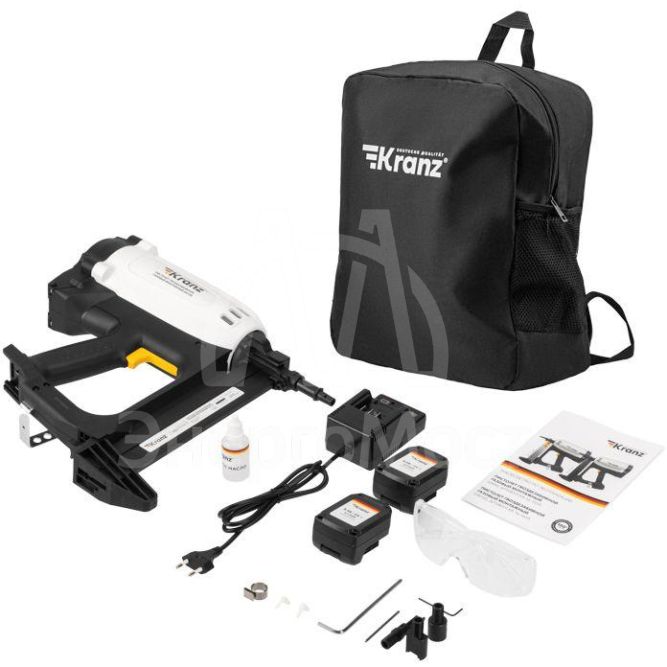 Пистолет гвоздезабивной газовый монтажный GN100 100Дж длина гвоздей 15-40мм d2.7-3мм KRANZ KR-16-1655