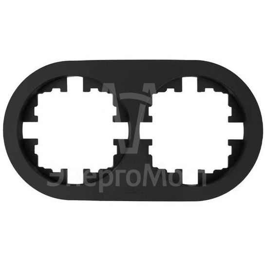 Рамка 2-м OSEN горизонт. круглая черн. бархат LEZARD 744-4200-147