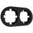 Рамка 2-м OSEN горизонт. круглая черн. бархат LEZARD 744-4200-147