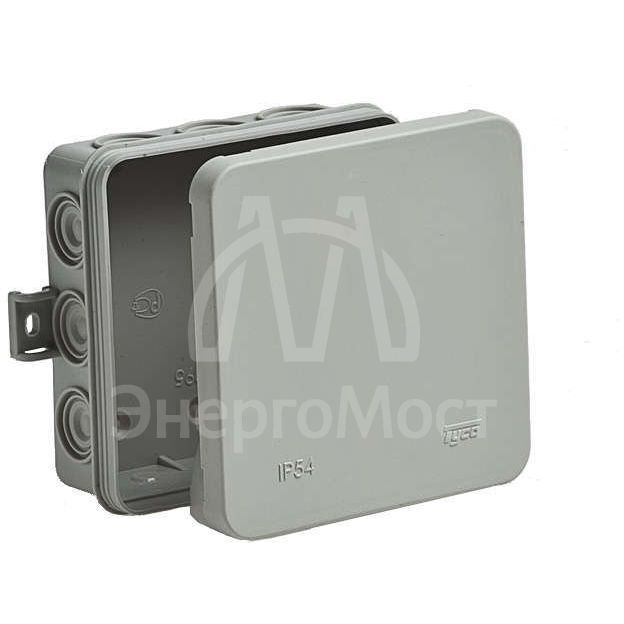 Коробка распределительная ОП 100х100х35мм 12 вводов IP54 сер. Ruvinil 67095