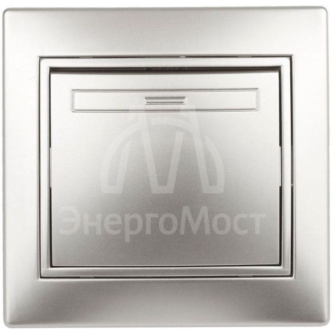 Выключатель 1-кл. СП Plano 10А IP20 1-101-03 250В алюм. Intro Б0030030